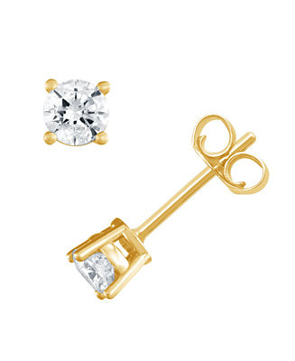 Diamond Stud Earrings (1/2 ct. t.w.) in 14k Gold | Macy's