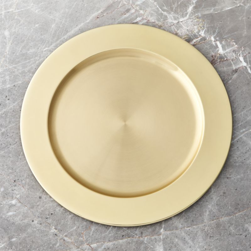 Holiday Gold-Plated Charger Plate + Reviews | Crate & Barrel | Crate & Barrel