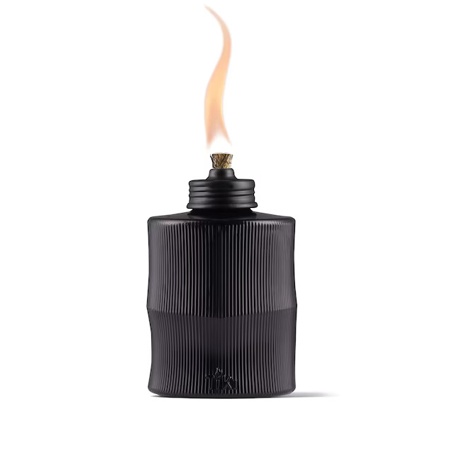 TIKI 5.75-in Black Glass Citronella Tabletop Torch | Lowe's
