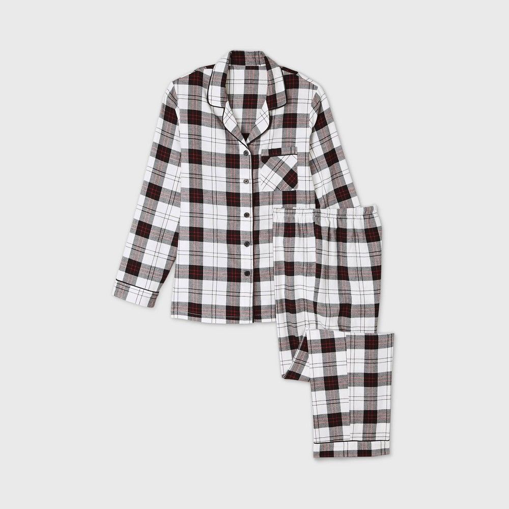 Women's Holiday Plaid Flannel Matching Family Pajama Set - Wondershop White S | Target