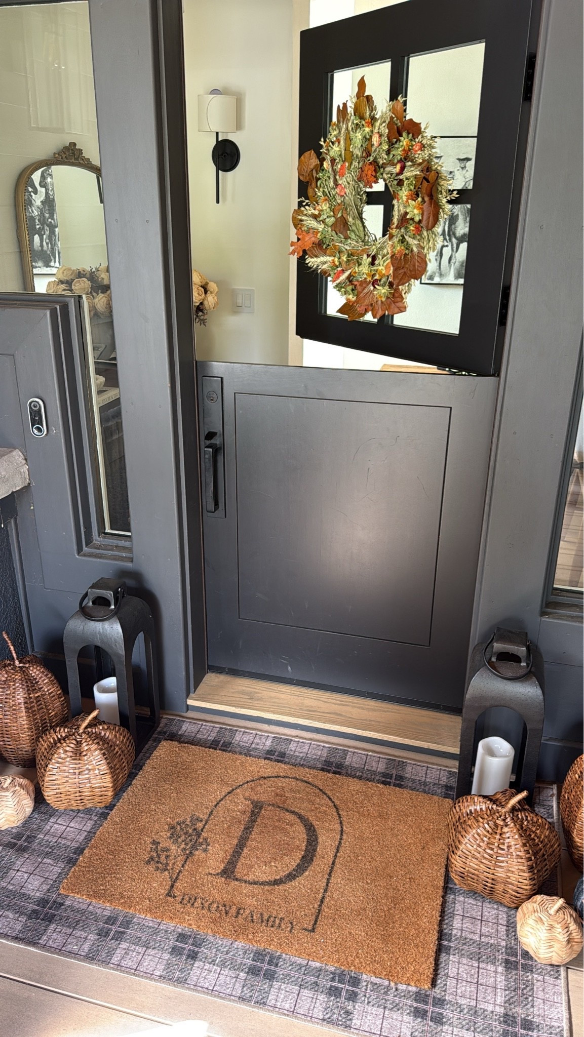 Classic fall front door decor🍂

Wreath
Doormat 
Pumpkins
Lantern 
Target 
Home

#LTKSeasonal #LTKHome