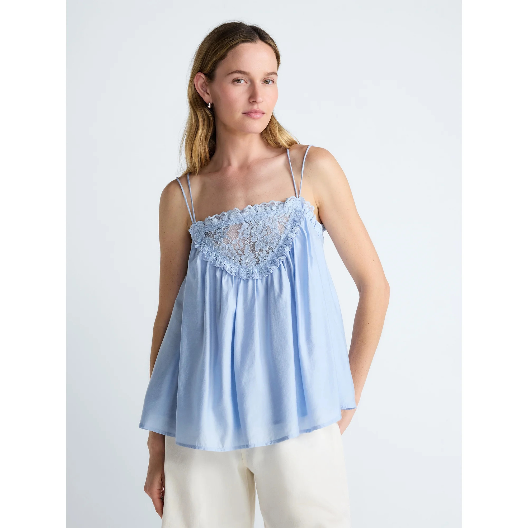 Scoop Women’s Flowy Lace Tank Top, Sizes XS-XXL - Walmart.com | Walmart (US)