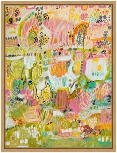 Amanti Art Framed Canvas Wall Art 24x18 Boho Garden I by Karen Fields, Framed Wall Art Canvas, Ab... | Amazon (US)