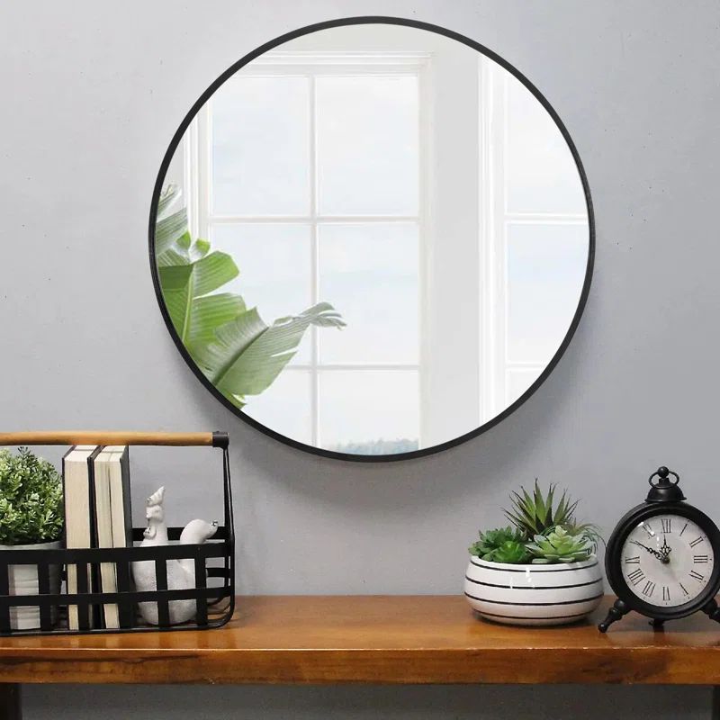 Elberta Metal Round Wall Mirror | Wayfair North America