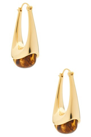 SHASHI x REVOLVE Elysee Hoop in Gold & Brown from Revolve.com | Revolve Clothing (Global)