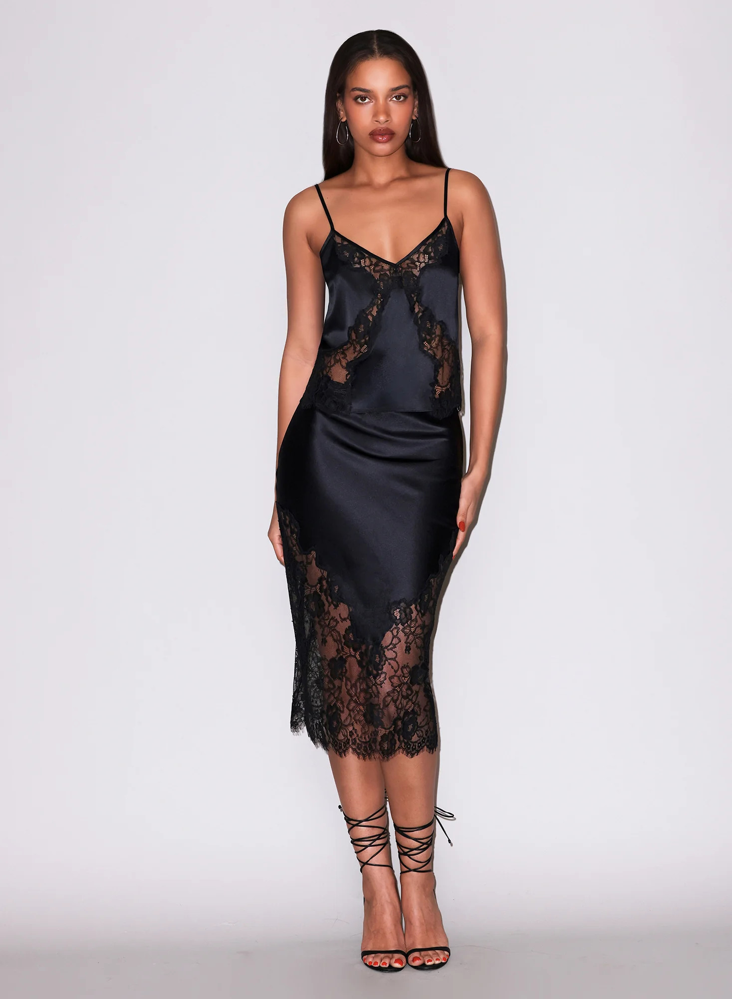 Black Juliet Lace Silk Cami | Fleur du Mal | Fleur du Mal