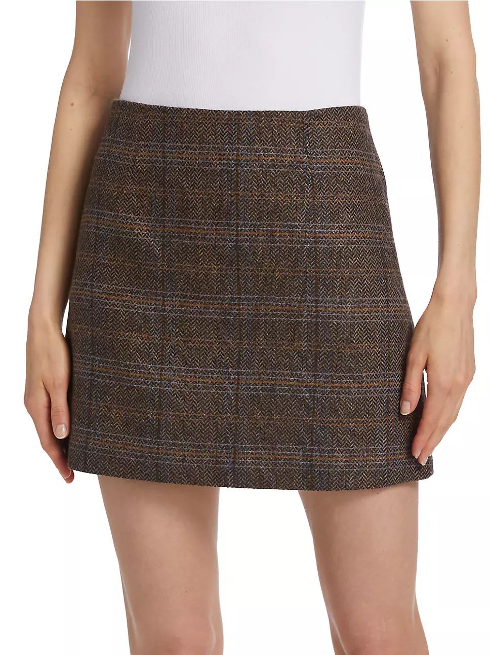 Brina Flared Plaid Miniskirt | Saks Fifth Avenue