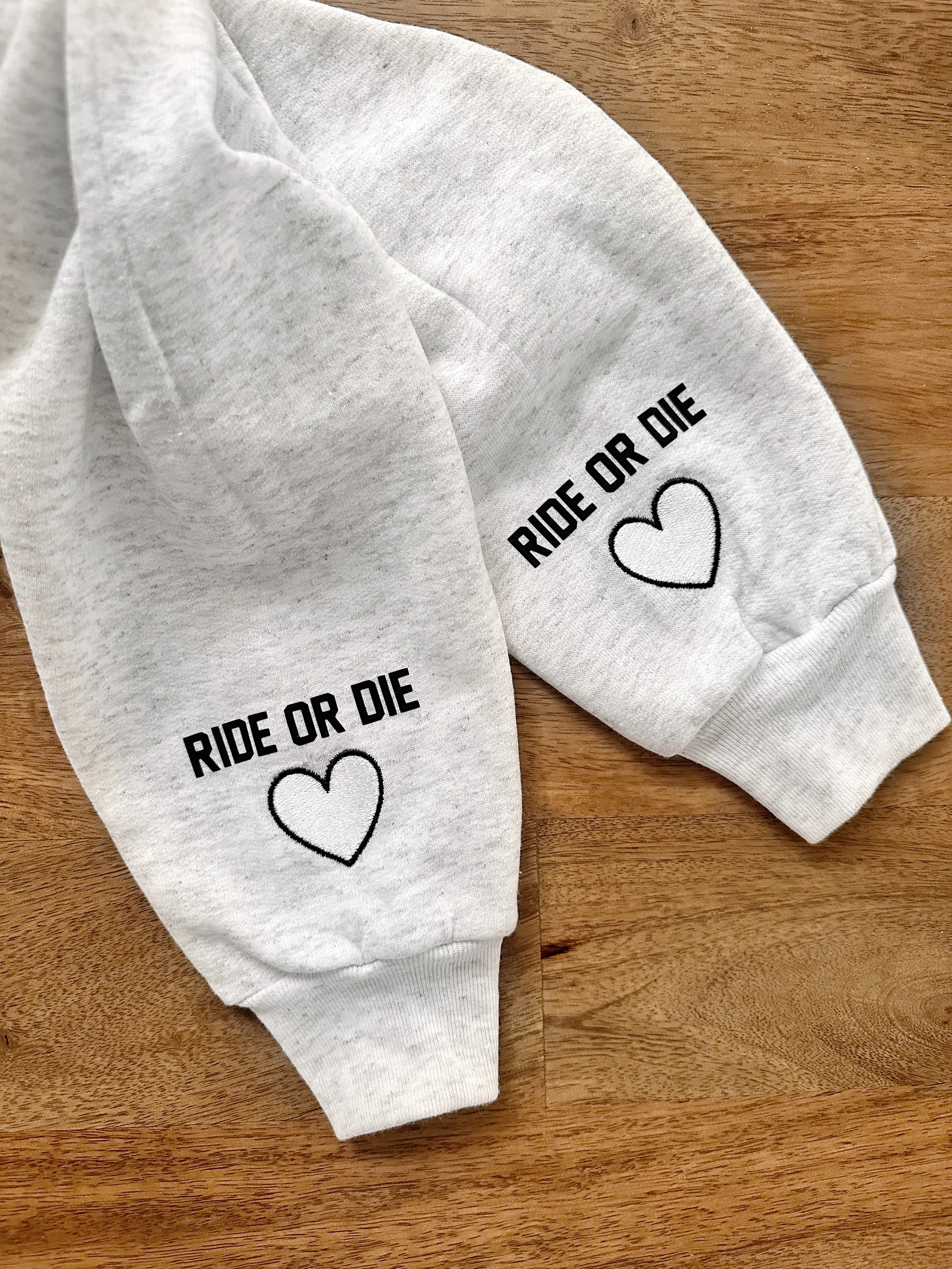 LOVE U MORE ♡ adult embroidered sweatshirt | BFFS & BABES