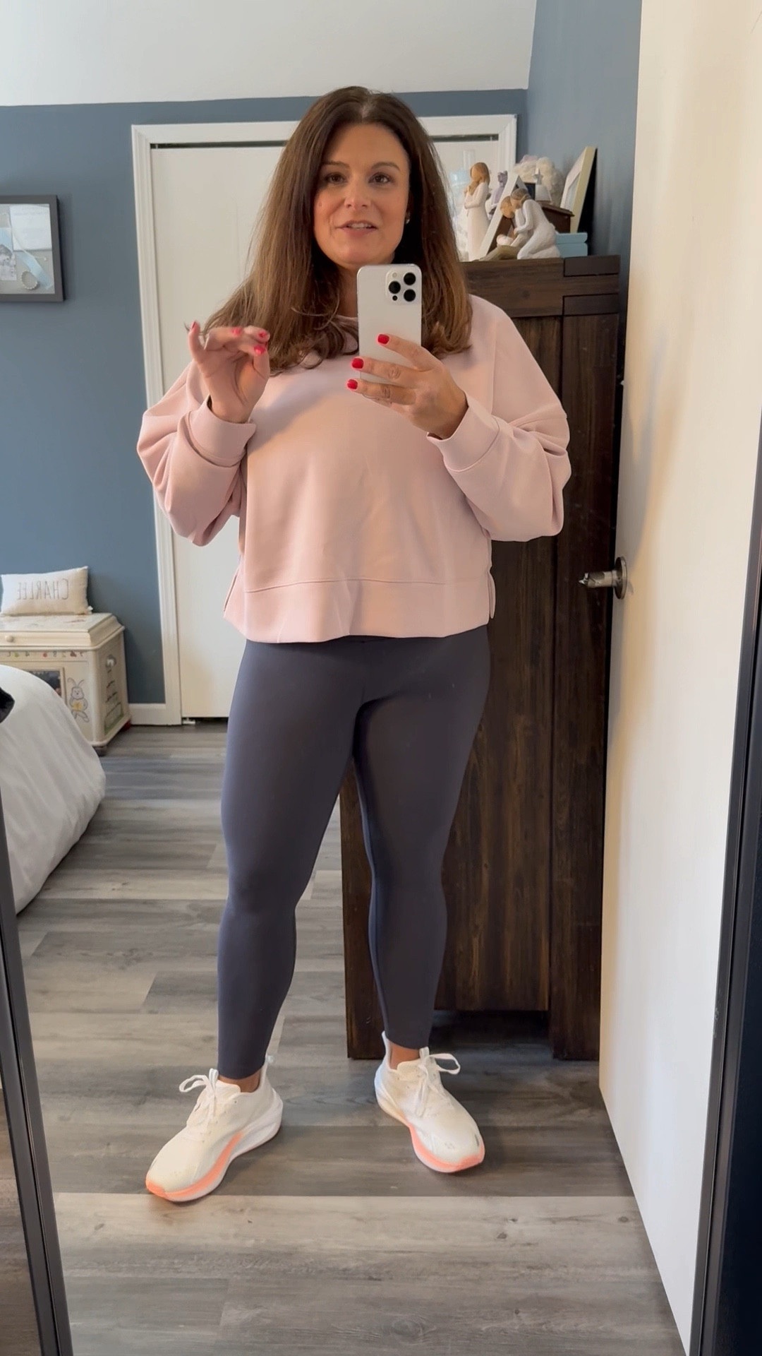 Detroit ➡️ Florida tomorrow… flying solo with a 4 month old, 3 year old, and 7 year old ✈️
And before anyone panics for me — we pack LIGHT. Baby carrier + backpacks. That’s it. We do this a lot, so I’m actually pretty adept at airport mode now 😂
That said… no one warned me how much SWEATING is involved in motherhood?? Why is everything cardio?? Boarding alone feels like a CrossFit class.
So yes, I’m dressing for performance.
Wearing my FLX crewneck + hi-rise leggings from Kohl’s and they are so good. Moisture-wicking (because apparently I run warm 24/7 now), buttery soft, stretchy, and still look put together.
Comfortable enough to baby-wear. Polished enough to grab coffee and not look like I just wrestled three children (even if I did).
If you see me confidently walking through DTW tomorrow… just know it’s the outfit carrying me 😂
#kohlspartner #kohlsfinds #ad @kohls 

#LTKTravel #LTKstorytime #LTKmomlife