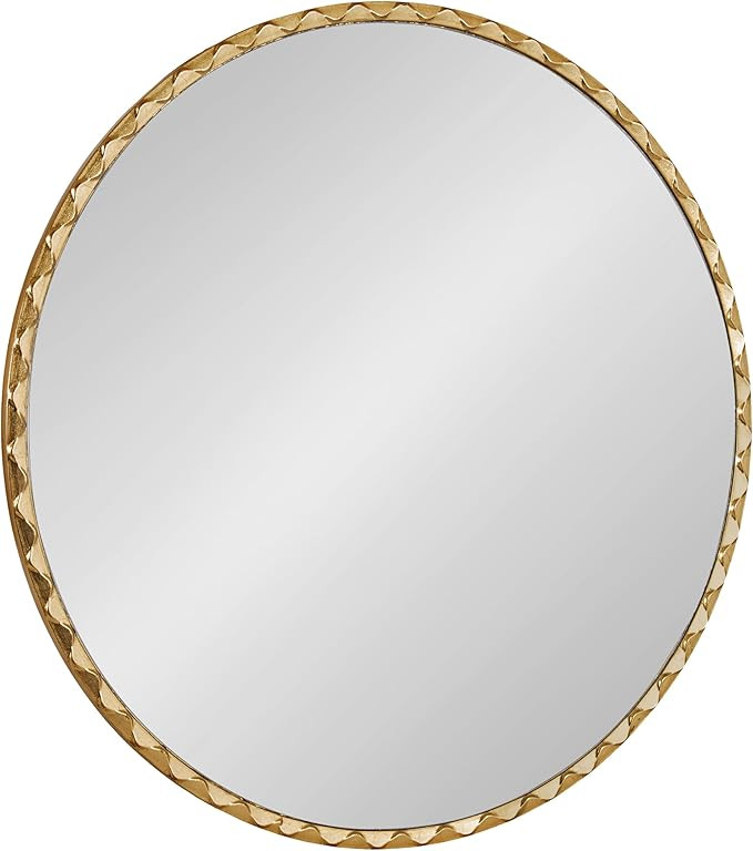 Kate and Laurel Sebecka Modern Scalloped Round Mirror, 26 Inch Diameter, Gold, Decorative Circle ... | Amazon (US)
