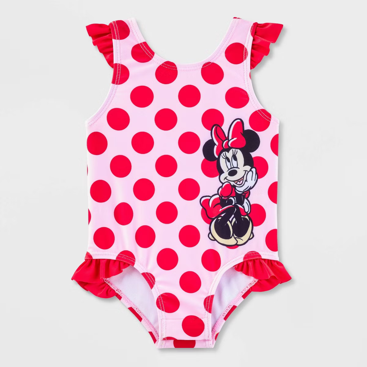 Baby Girls' Disney Minnie Mouse One Piece Swimsuit - Pink | Target