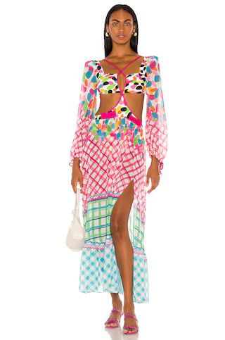 PatBO Antibes Cut Out Beach Dress in Multi from Revolve.com | Revolve Clothing (Global)