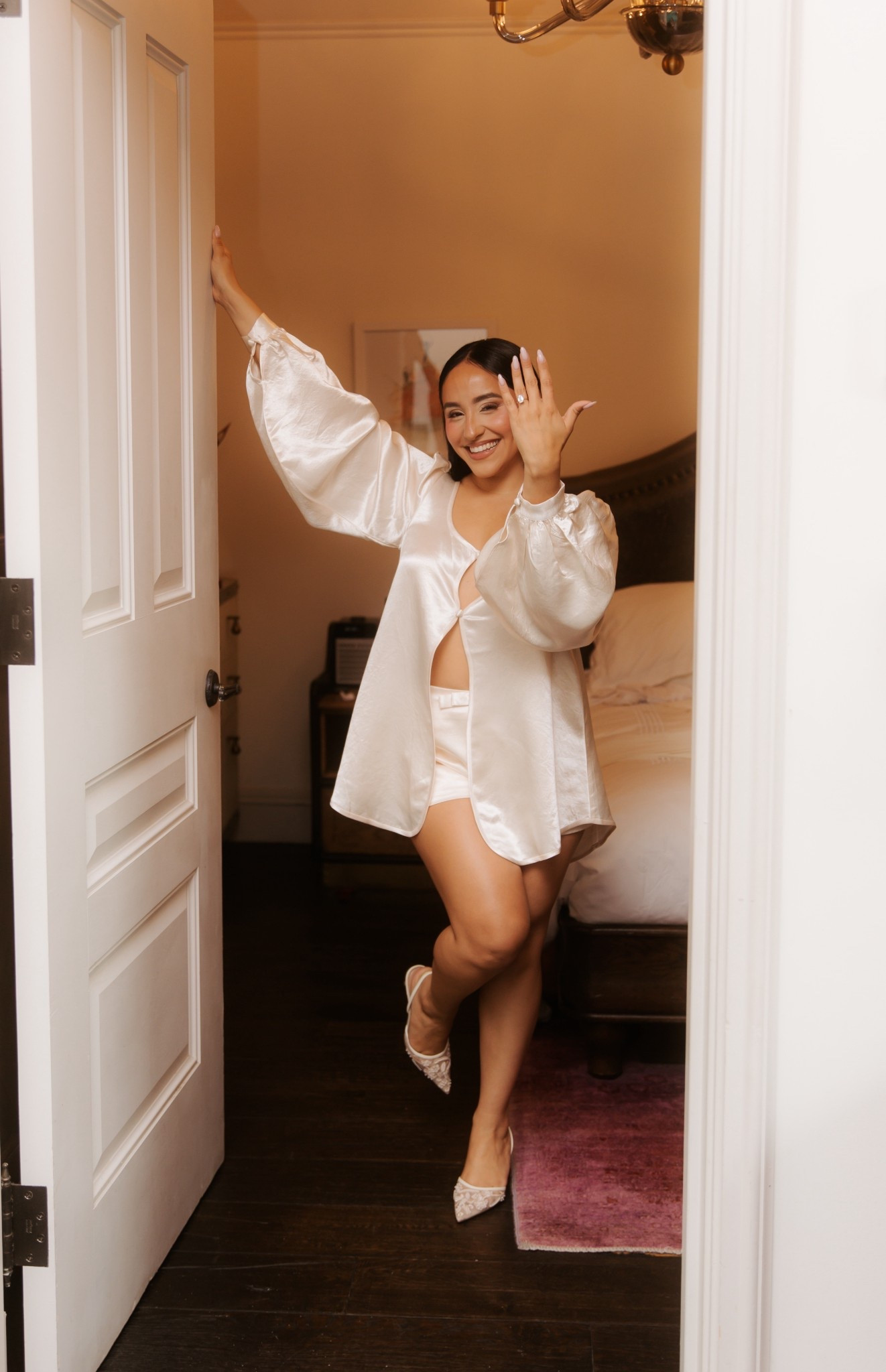 Getting ready silk set for my wedding day 💍

Heels are from Zara 

#LTKPetite #LTKWedding