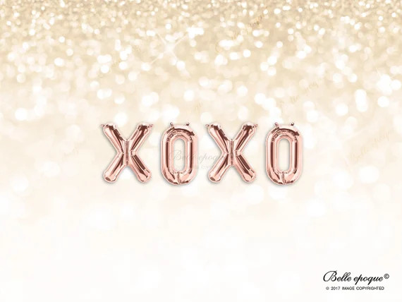 XOXO Rose Gold Balloons Party Balloons Balloon Gold Silver | Etsy | Etsy (US)