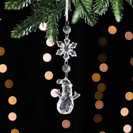 EUHDSSDE Crystal Christmas Ornaments For Christmas Tree Decorations Hanging Acrylic Snowflake And Ic | Walmart (US)