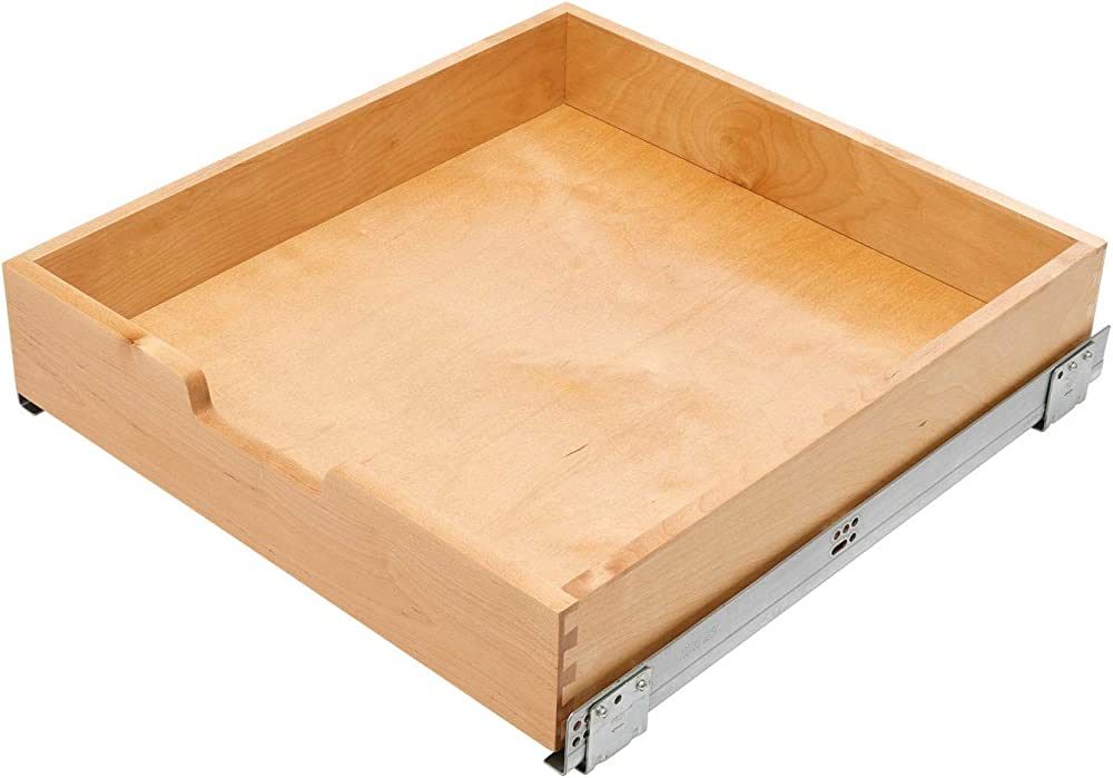 Rev-A-Shelf 4WDB4-24SC-1 20 Inch Single Wooden Drawer Pull Out Shelf Kitchen Storage Organizer wi... | Amazon (US)