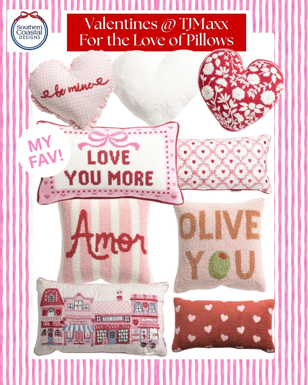 These Valentine Pillows at TJMaxx are SO GOOD!! 

#LTKSeasonal #LTKFindsUnder50 #LTKHome