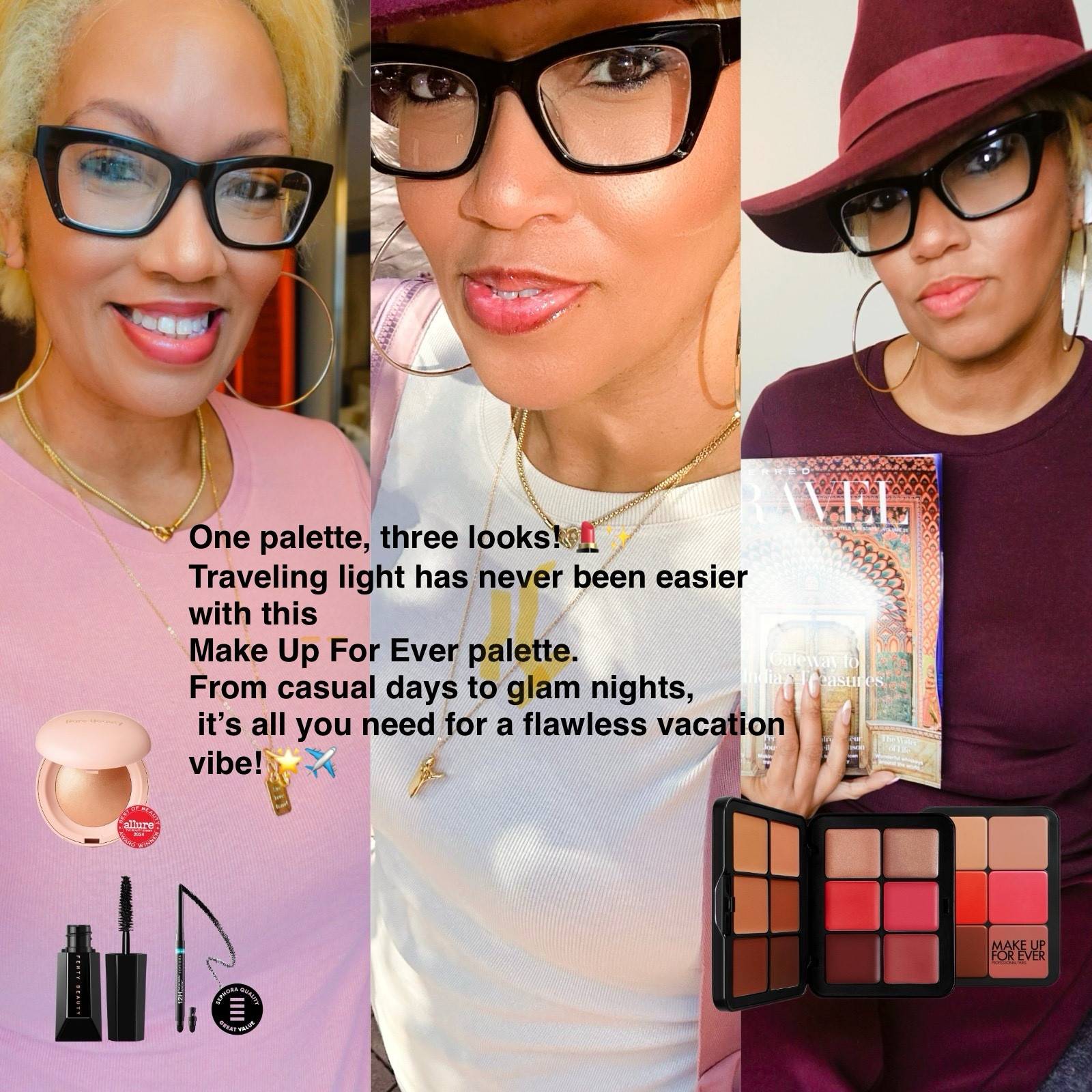 This is the only makeup I took with me while traveling and I created these three different looks using just this one palette from Make Up For Ever! Seriously, this is a game-changer for keeping things simple but stunning! 🙌💋 #VacationBeauty #TravelMakeup #MakeUpForEver

#LTKBeauty #LTKTravel #LTKWorkwear