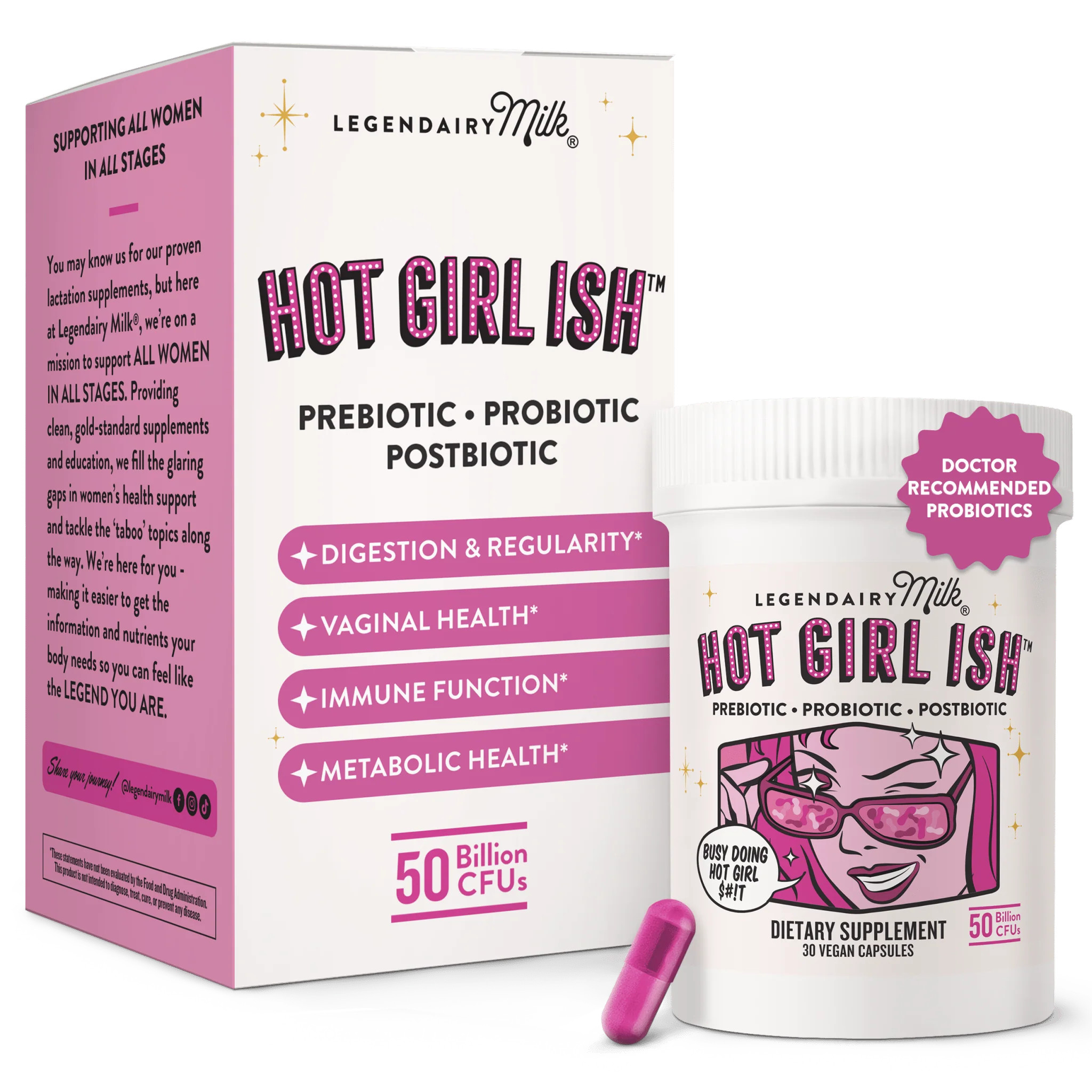 Hot Girl Ish™ Womens Daily Probiotic for Gut & Vaginal Health | Legendairy Milk