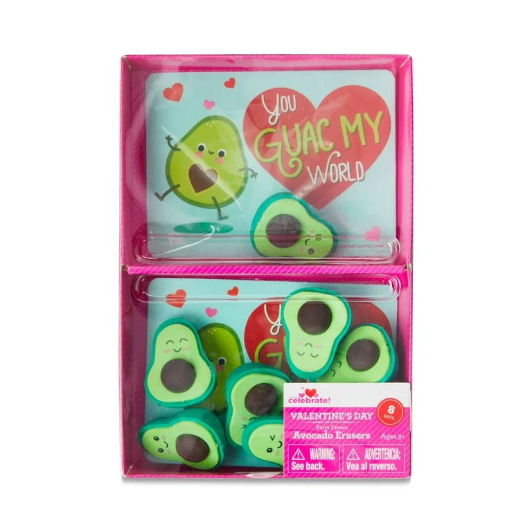 Valentine's Day Avocado Party Favors, 8 Count, by Way To Celebrate - Walmart.com | Walmart (US)