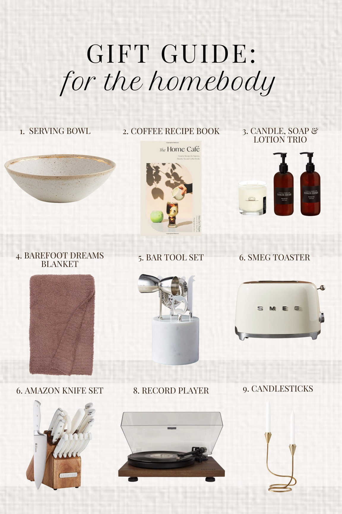 Gift guide for the homebody 

#LTKGiftGuide #LTKhome