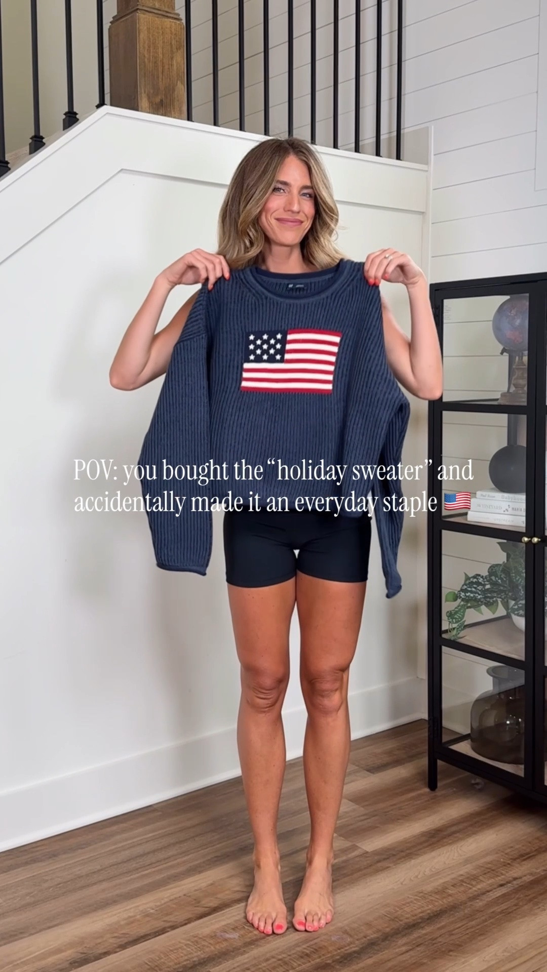 Sizing below:
Sweater is sold out but linked similars! (tall + petite sizes) 
Size 6 in striped dress
Size medium in white pants.  
Wearing my true size in denim shorts.  The naturally run looser
Small in red tank
Small in red skort

#LTKSeasonal