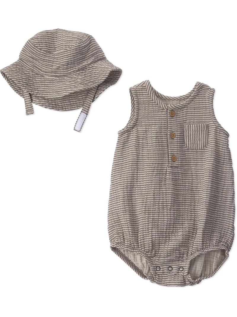 Carter's Child of Mine Baby Boy Bubble Bodysuit and Hat, 2-Piece, Sizes 0/3-24 Months | Walmart (US)