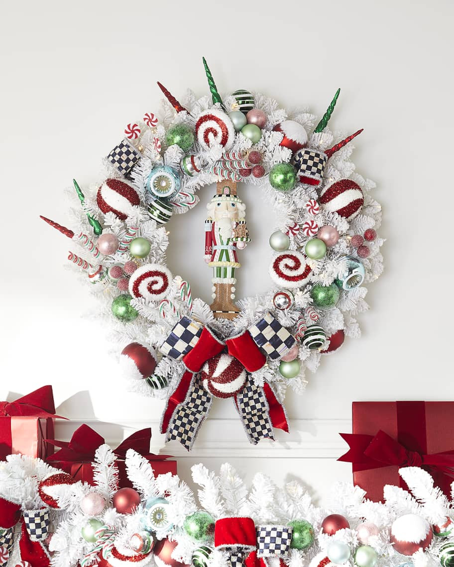MacKenzie-Childs Holiday Sweets Illuminated Wreath | Neiman Marcus