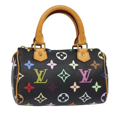 LOUIS VUITTON Monogram Multicolor Mini Speedy Hand Bag Black M92644 Auth ep5552  | eBay | eBay US