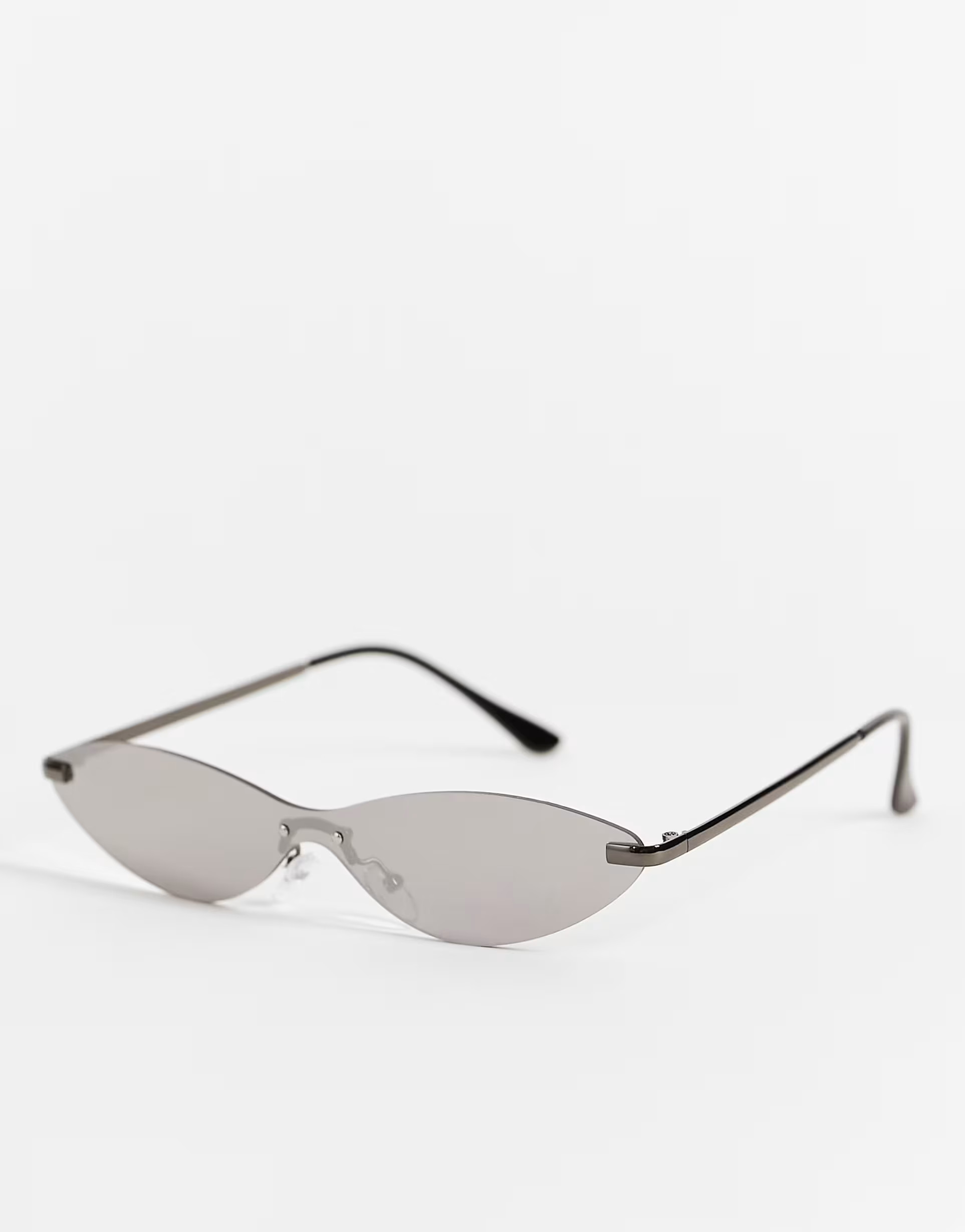 Public Desire Y2K cat eye sunglasses in metallic silver | ASOS (Global)