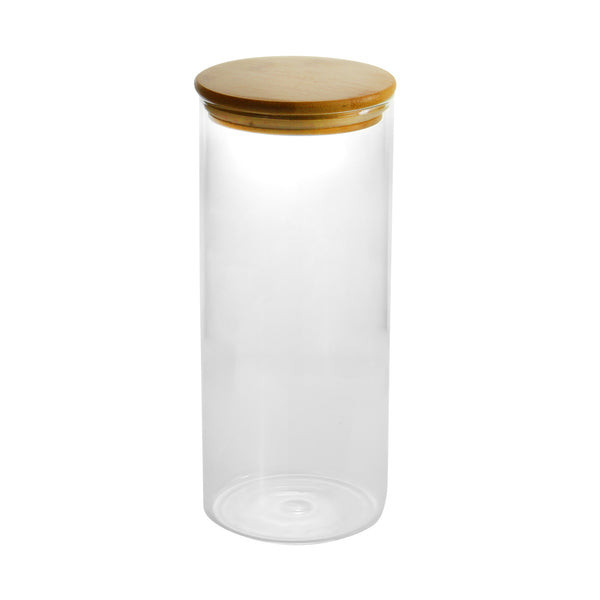 Glass Storage Jars With Bamboo Lids - Set Of 4 | M&w | Trouva (Global)