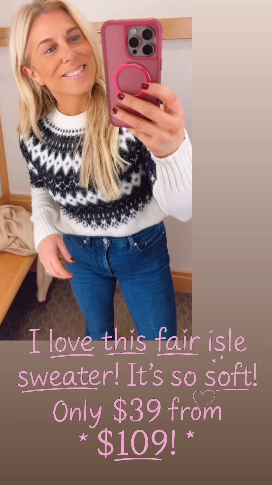 I can’t get enough of this fair aisle sweater! Only $39 from $109!! 

#LTKHoliday #LTKSaleAlert