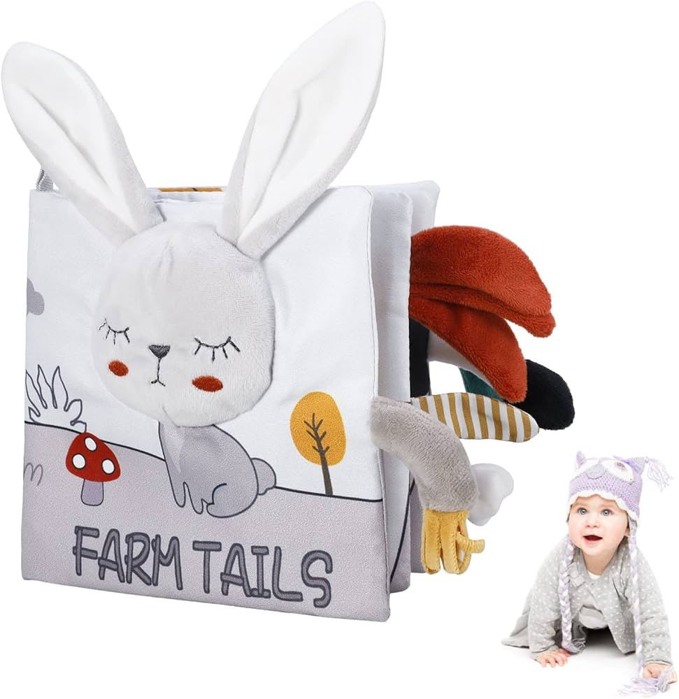 Baby Books, Soft Crinkle Cloth Sensory Toy High Contrast Soft Book, Fabric Touch and Feel Activit... | Amazon (UK)