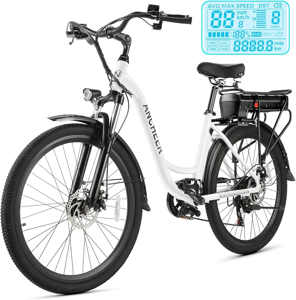 ANCHEER Electric Bike for Adults, 48V 500Wh EBike, UP to 60 Miles, Removable Battery, Fast-Charge... | Amazon (US)