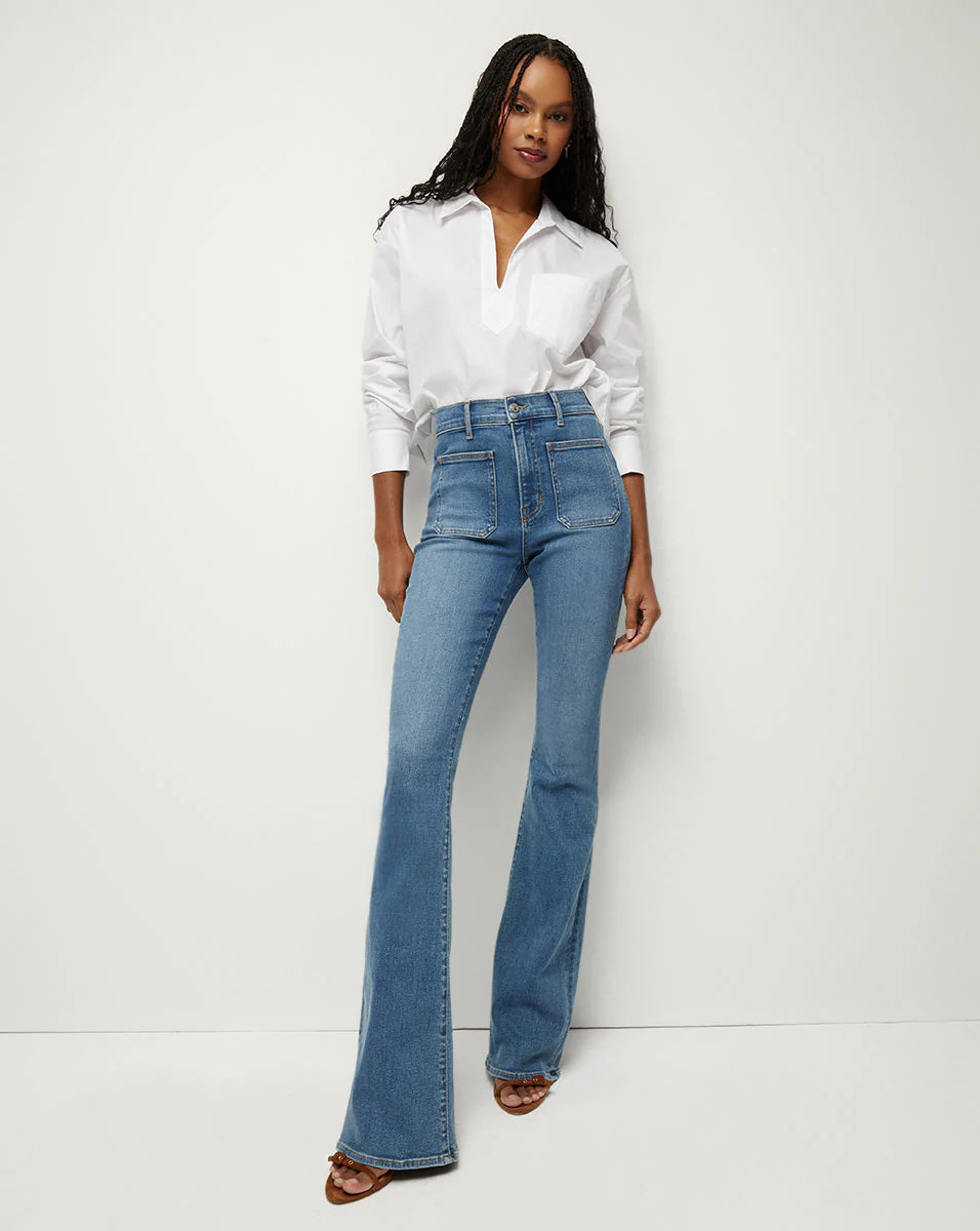Beverly Skinny-Flare Jean | Patch Pockets | Veronica Beard