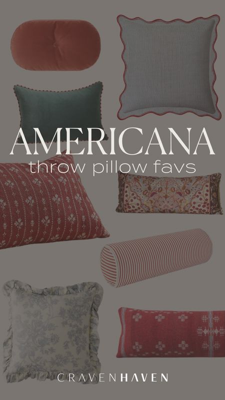 Red and blue pillows have my heart right now! To get the classic American look with a slight edge - try these shapes, scallops and materials

#LTKHome #LTKFindsUnder50 #LTKFindsUnder100