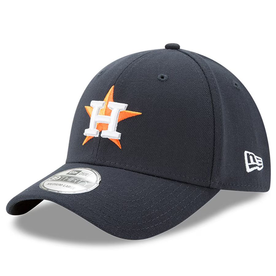Men's Houston Astros New Era Navy Button Team Classic 39THIRTY Flex Hat | MLB Shop