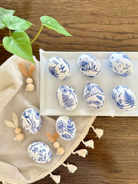 DIY Toile Printed Eggs. Just in time for Easter 

#LTKhome #LTKSeasonal