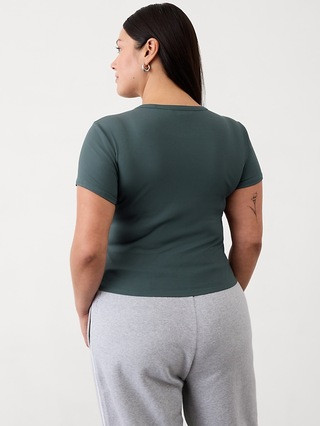 Signature Rib Crop Tee | Athleta | Athleta