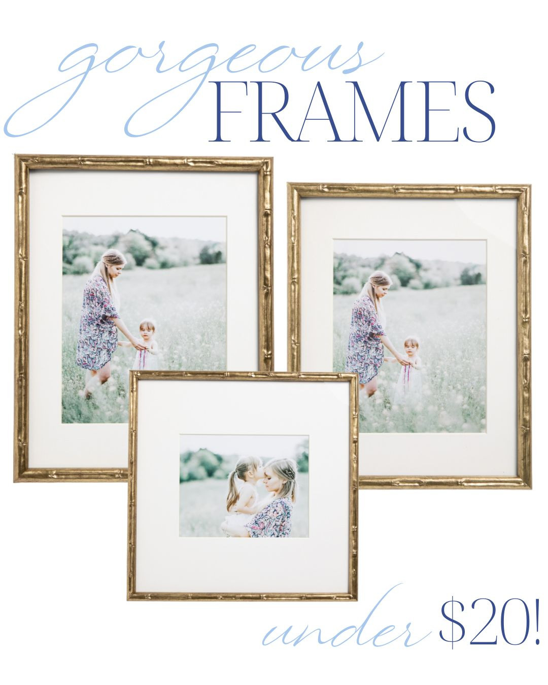 gorgeous gold bamboo frames!

living room | bathroom | bedroom | home decor | home refresh | bedding | nursery | classic home | traditional home | blue and white | furniture | coffee table | southern home | coastal home | grandmillennial home | scalloped | woven | rattan | classic style | preppy style | grandmillennial decor | blue and white decor | classic home decor | traditional home | bedroom decor | bedroom furniture | dresser | blue chair | brass lamp | floor mirror | euro pillow | white bed | linen duvet | side table | rug | glassware | cups | plates | hosting | kitchen spring | sale picks | outdoor furniture | porch | beach | Lillian August | Karma Home | Ballard Designs 

 #LTKHome