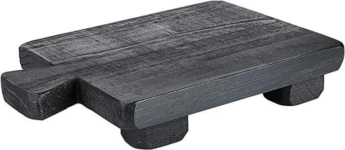 Amazon.com: Wood Pedestal Stand Riser Wood Tray for Bathroom Home Kitchen Sink Holder Wooden Soap... | Amazon (US)