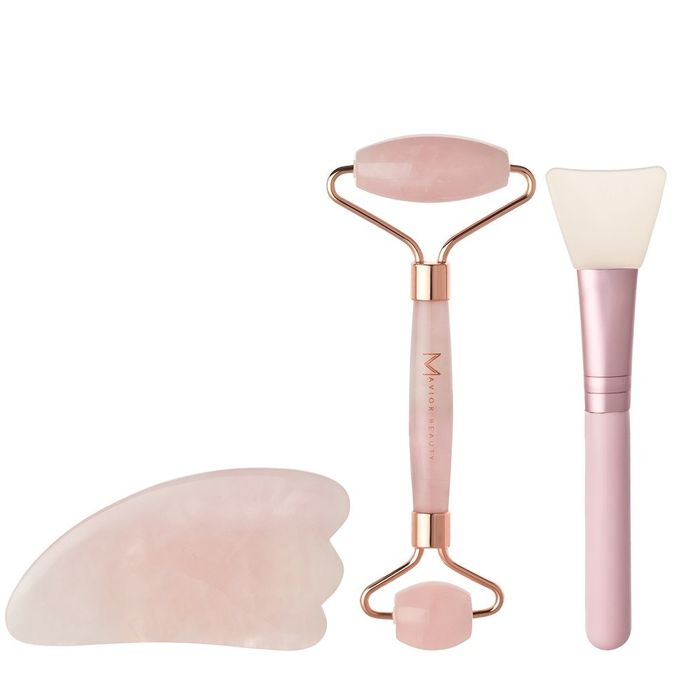 Mavior BeautyJade Skin Roller Rosen QuartzPinselset | Douglas (DE)