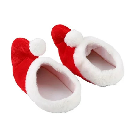 Christmas Slippers Comfortable Non Slip Cute Home Shoes Santa Claus Slippers | Walmart (US)