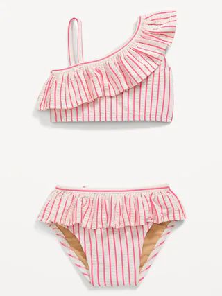 One-Shoulder Printed Ruffle-Trim Swim Set for Baby | Old Navy (US)