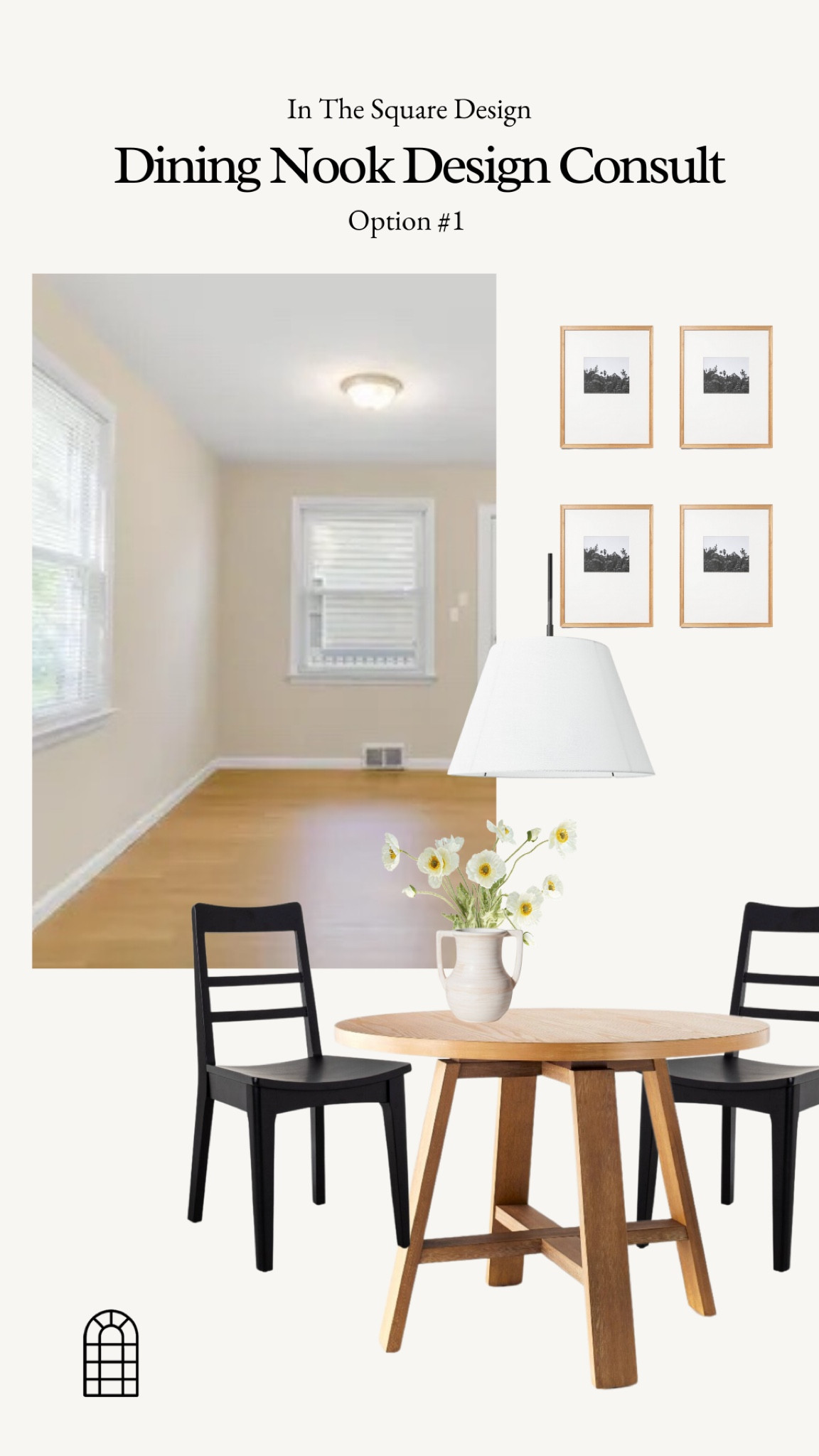 Dining Nook Consult

Wood dining table, wood circle table, black dining chair, wood chair, black light fixture, affordable lighting, ceramic vase, faux flowers, ceramic plates, ceramic dining serve ware, napkins, wood frames, studio mcgee, Amazon lighting, black chandelier, drum light, drum pendant light, drum chandelier, black dining chair


#LTKunder100 #LTKhome #LTKsalealert