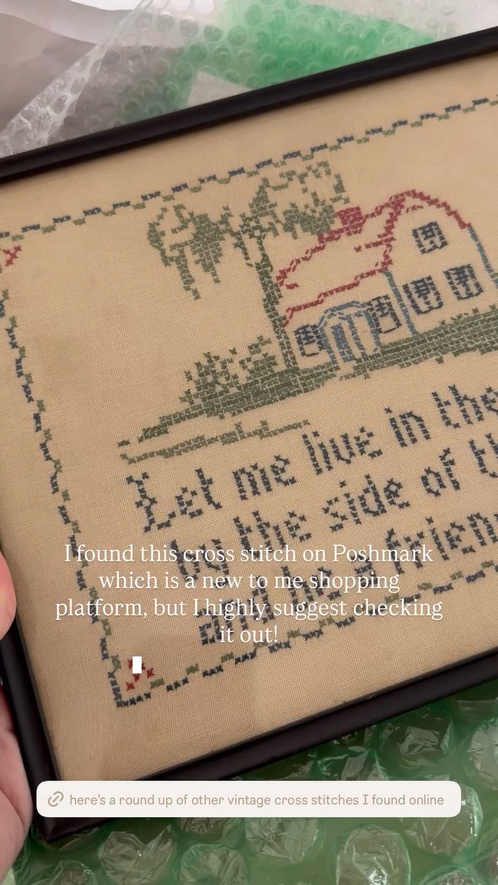 I found this cross stitch on Poshmark which is a new to me shopping platform, but I highly suggest checking it out!

#LTKHome