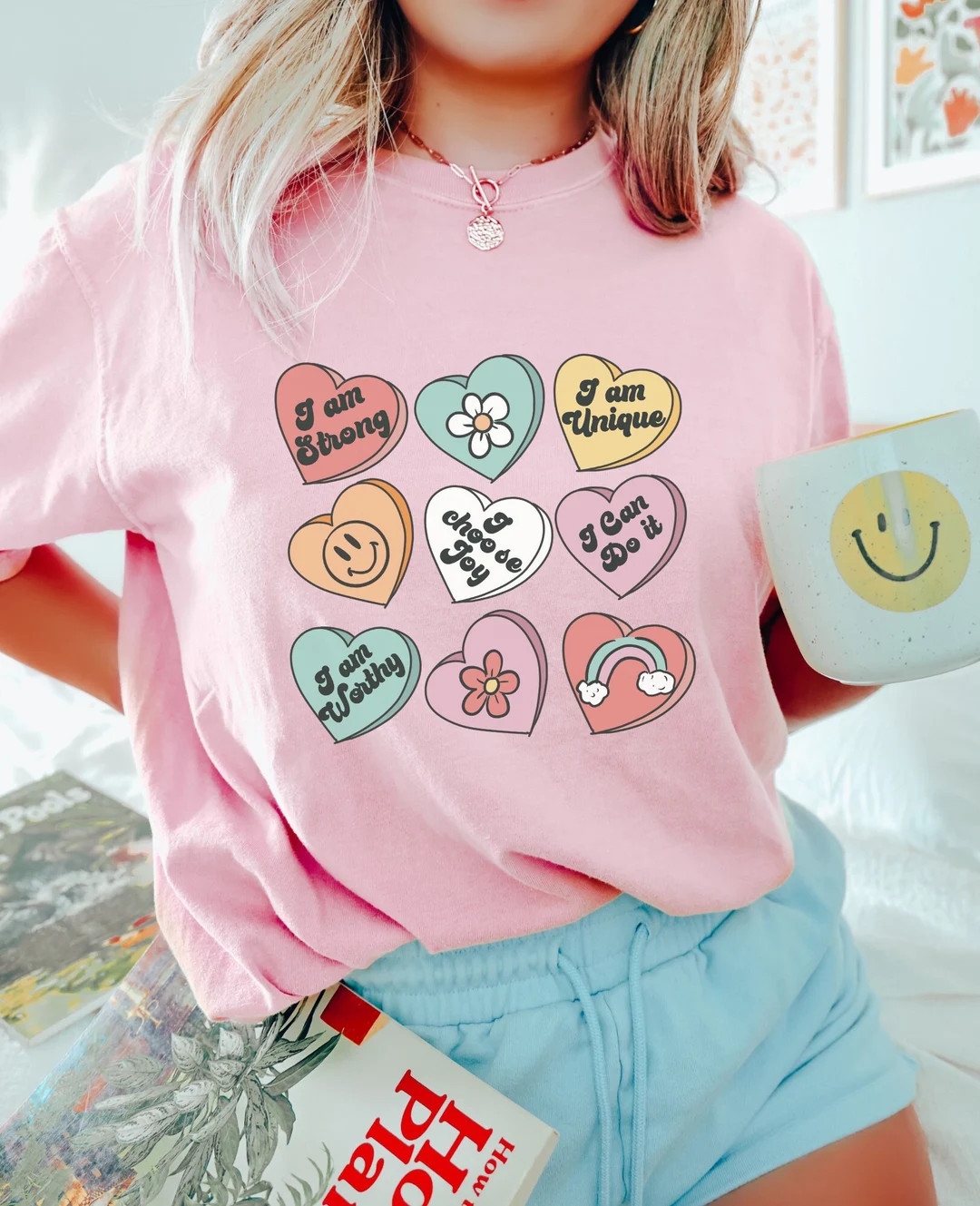 Valentine's Day Shirt Comfort Colors Shirt Positive - Etsy | Etsy (US)