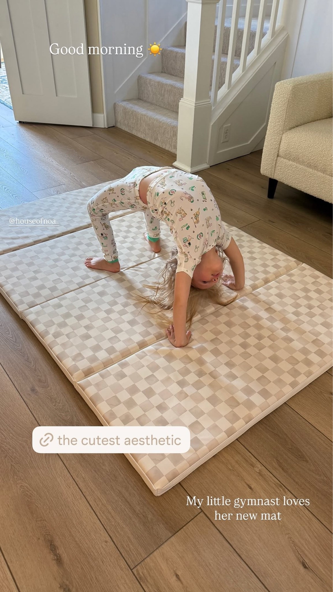 Addi has been working so hard on her gymnastics skills this summer! This tumble mat has been perfect for her and I love it even more because it matches my aesthetic.

#gymnastics

#LTKKids #LTKHome #LTKmomlife #LTKmorningroutine #LTKActive
