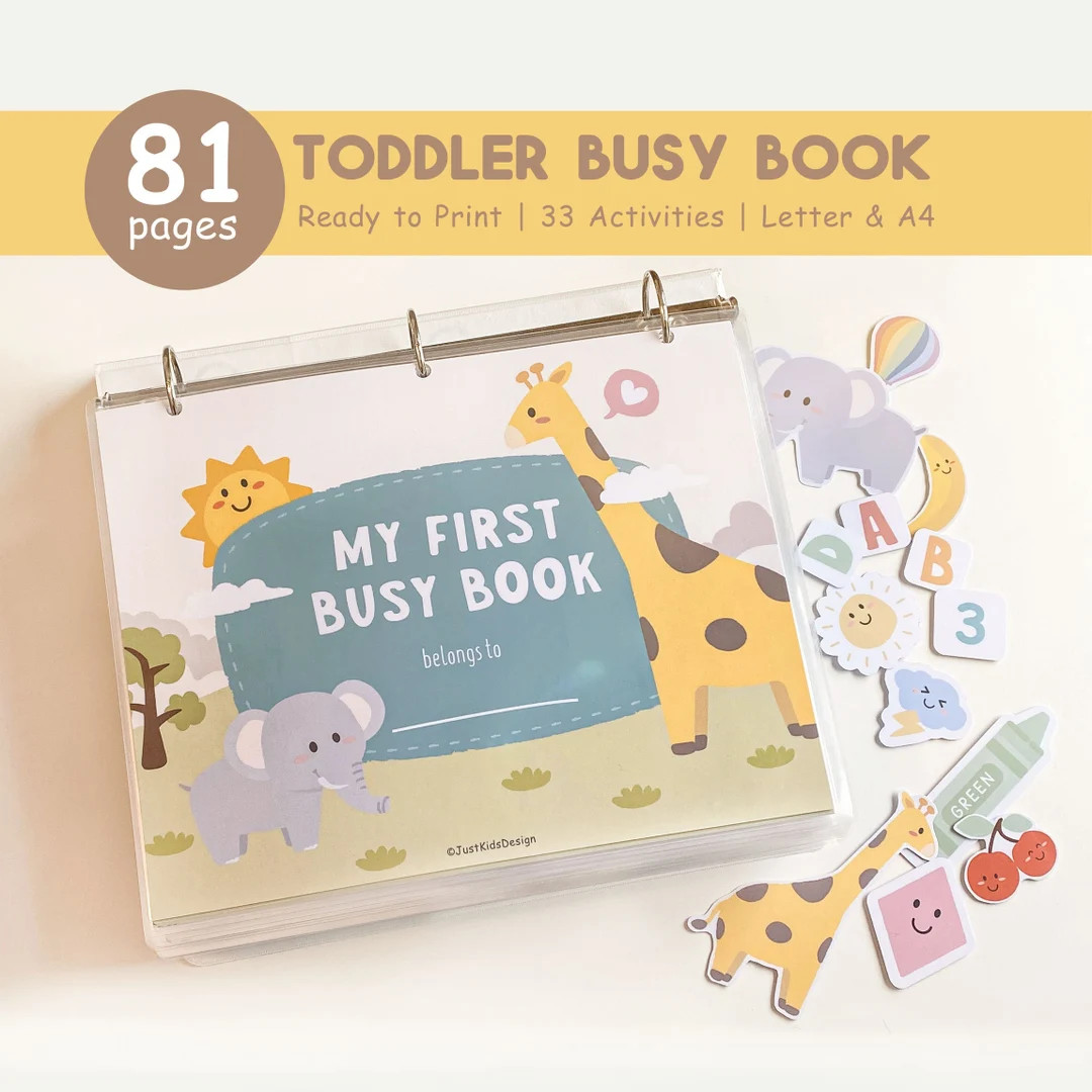 Busy Book Printable, Toddler Learning Binder, Preschool Activities, Homeschool Resources, Montess... | Etsy (US)