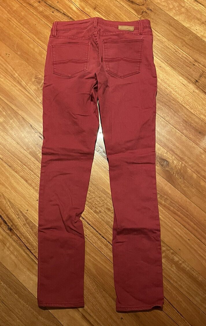 Jeanswest Burgandy/Red Stretch Skinny Jeans Size 8 | eBay AU